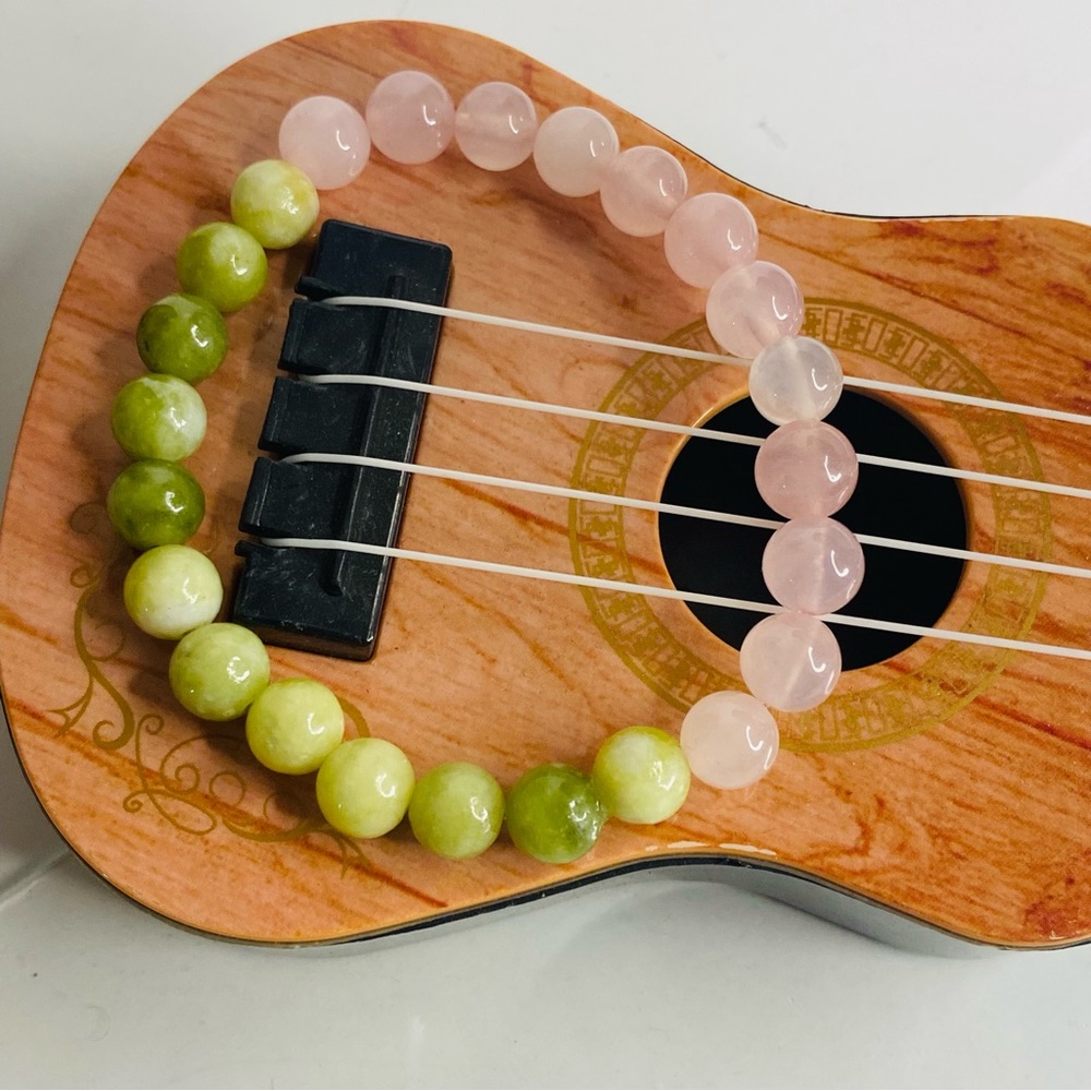 Half and Half Rose Quartz & Canadian Jade Beads